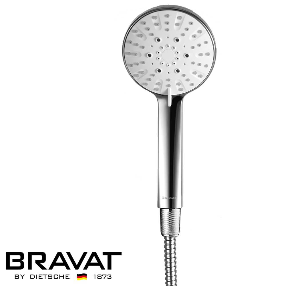 BRAVAT 雨林 不鏽鋼 三段蓮蓬頭 軟管組