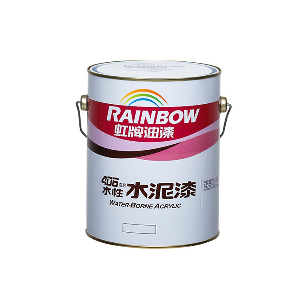 Rainbow_虹牌油漆】406 水性水泥漆有光（1加侖裝）#683穗黃683穗黃