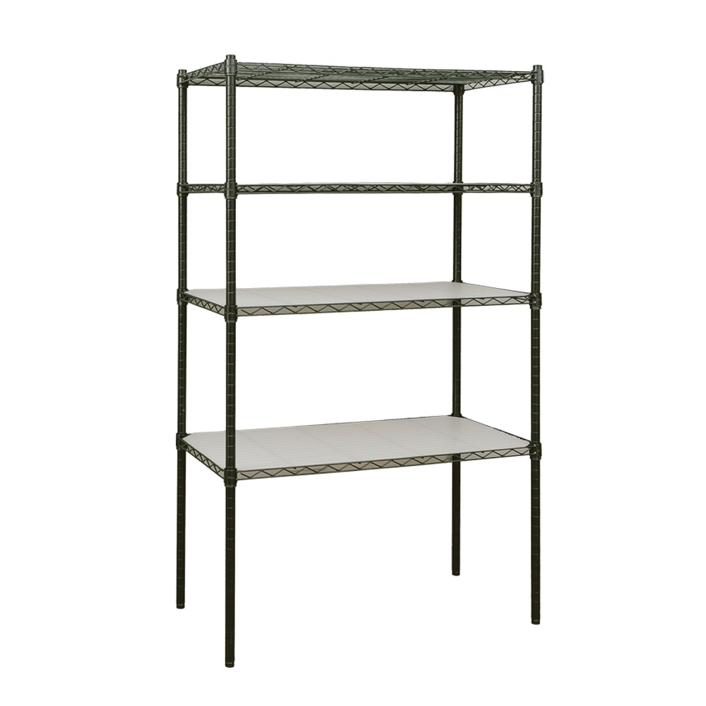 【dayneeds】輕型 90x45x150公分 四層烤黑架含四片PP板