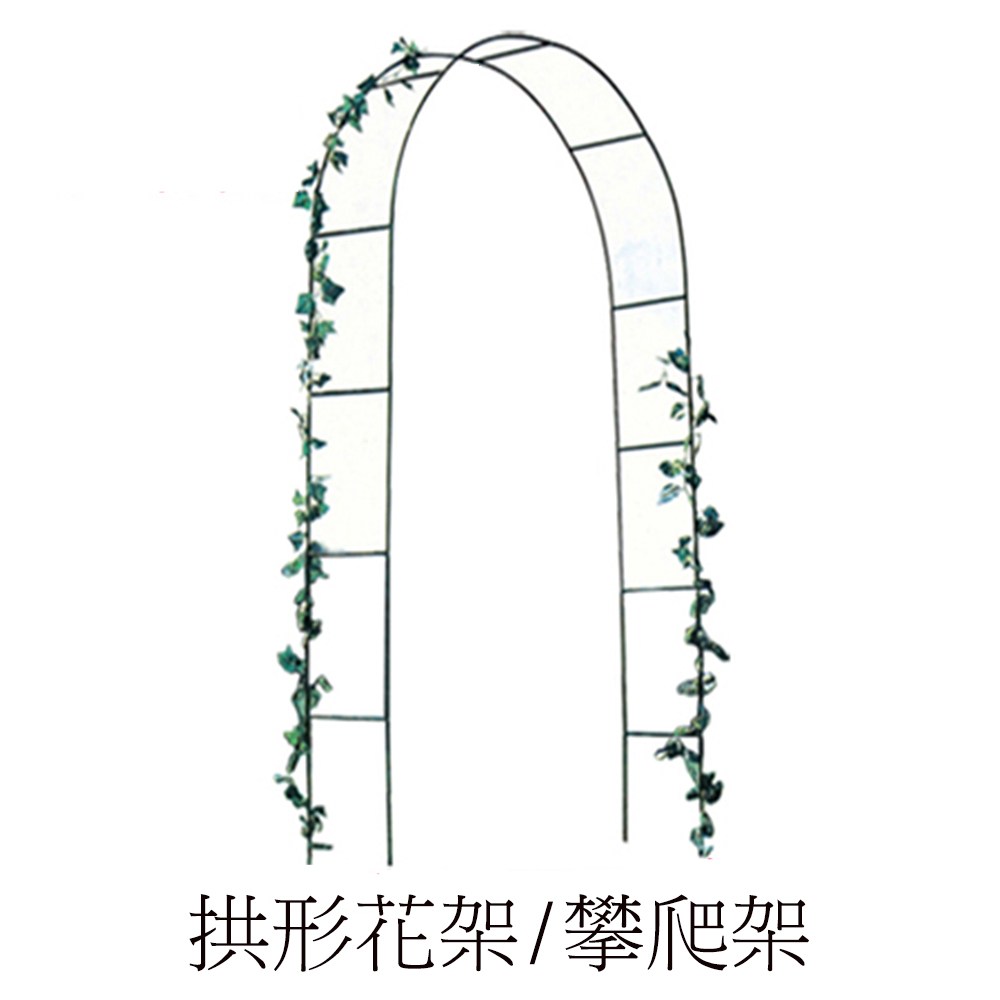 【居家家】戶外庭院鐵藝拱門花架 爬藤架 婚慶支架墨綠