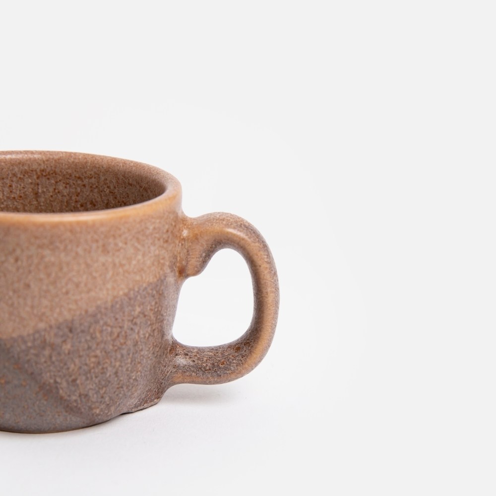 奧可利陶瓷杯碟組70mL 映樸棕｜餐茶用具｜HOLA 和樂家居