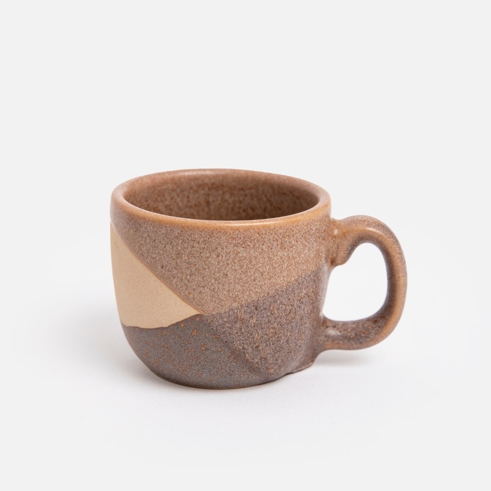 奧可利陶瓷杯碟組70mL 映樸棕｜餐茶用具｜HOLA 和樂家居