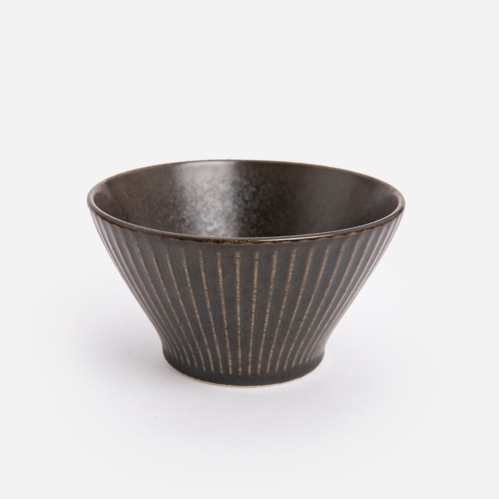 查莉強化瓷碗13cm 楹采霧黑｜餐茶用具｜HOLA 和樂家居