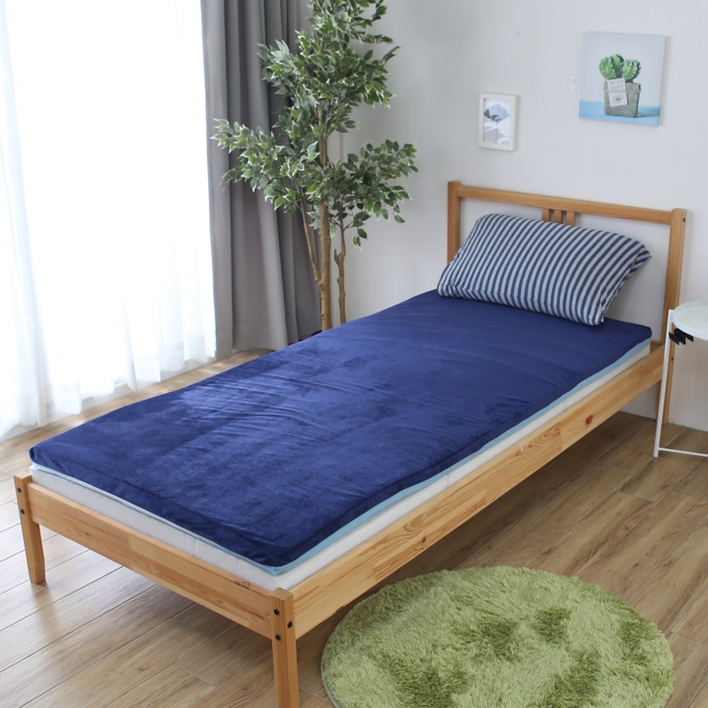 涼感+保暖絨雙面冬夏兩用記憶床墊-單人 5cm