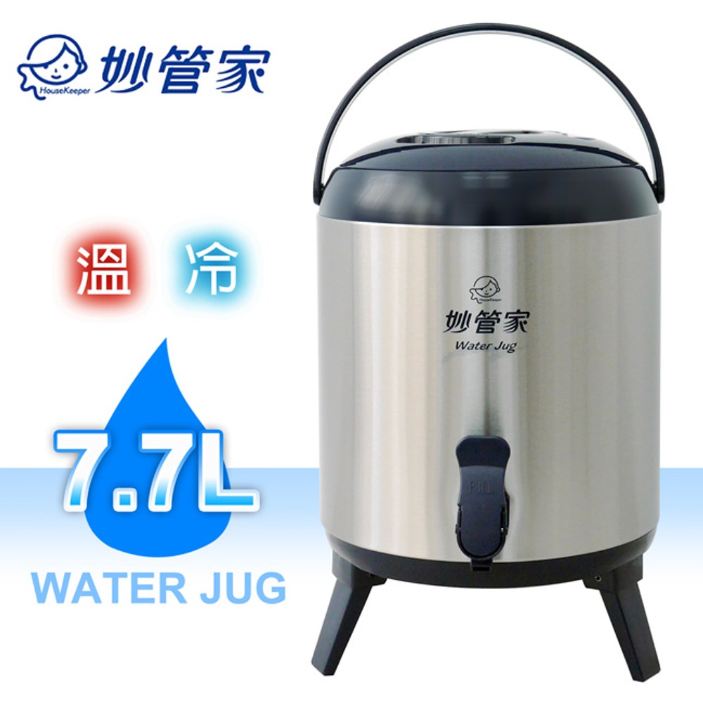 茶道　湯桶 白鐵保溫茶桶(白鐵水龍頭) 12L Φ27*H40cm-富春五金餐具