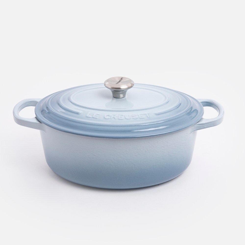 Le Creuset典藏橢圓鑄鐵鍋25cm-海岸藍｜廚房用具｜HOLA 和樂家居