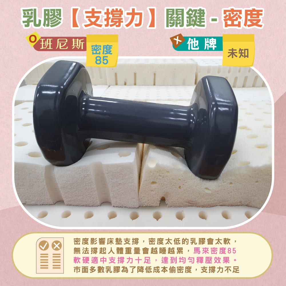 【班尼斯】雙人乳膠床墊頂級雙面護膜-5尺5cm高密度85高純度95 保證馬來西亞製-非橫切