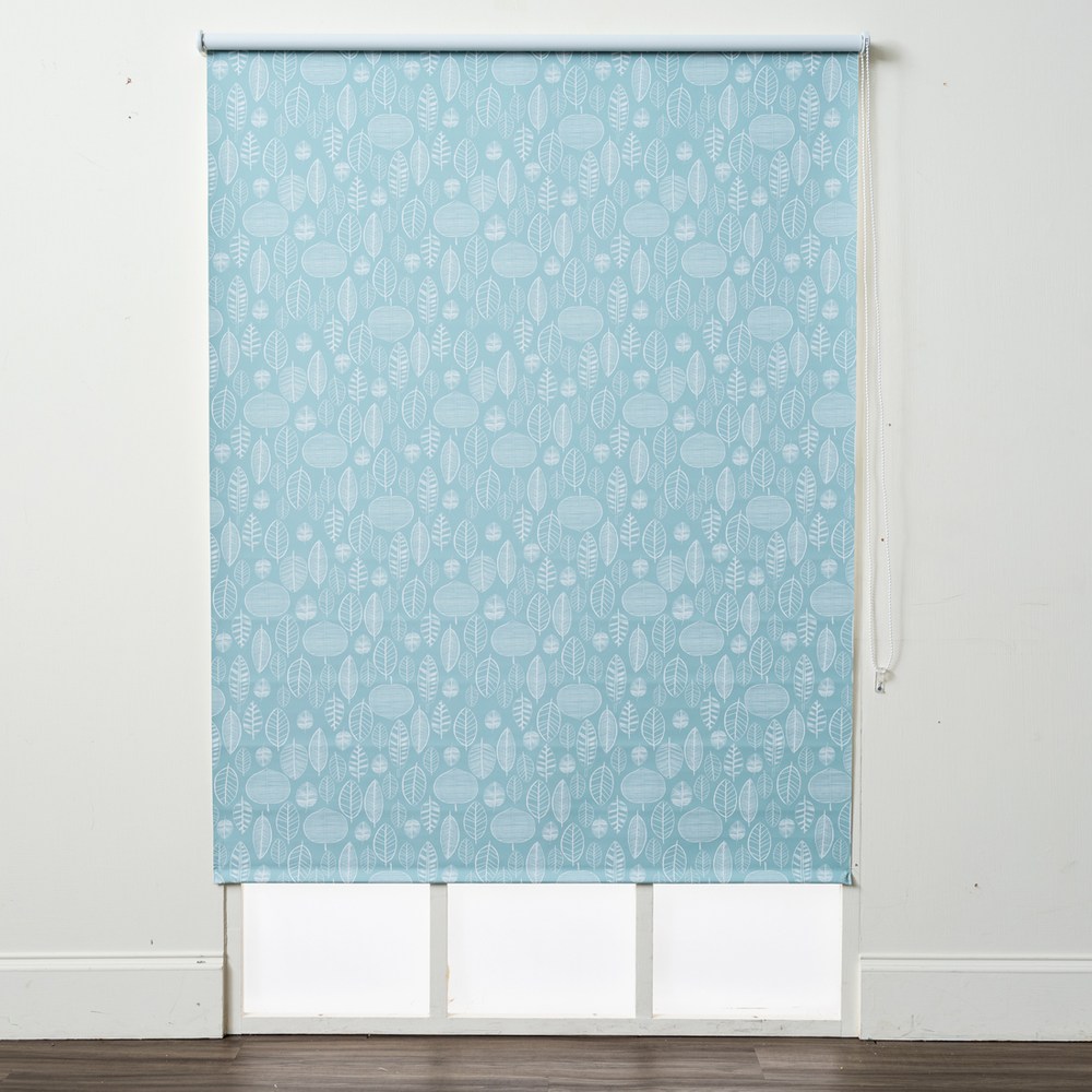 特力屋 印花遮光捲簾 藍意 90x185cm
