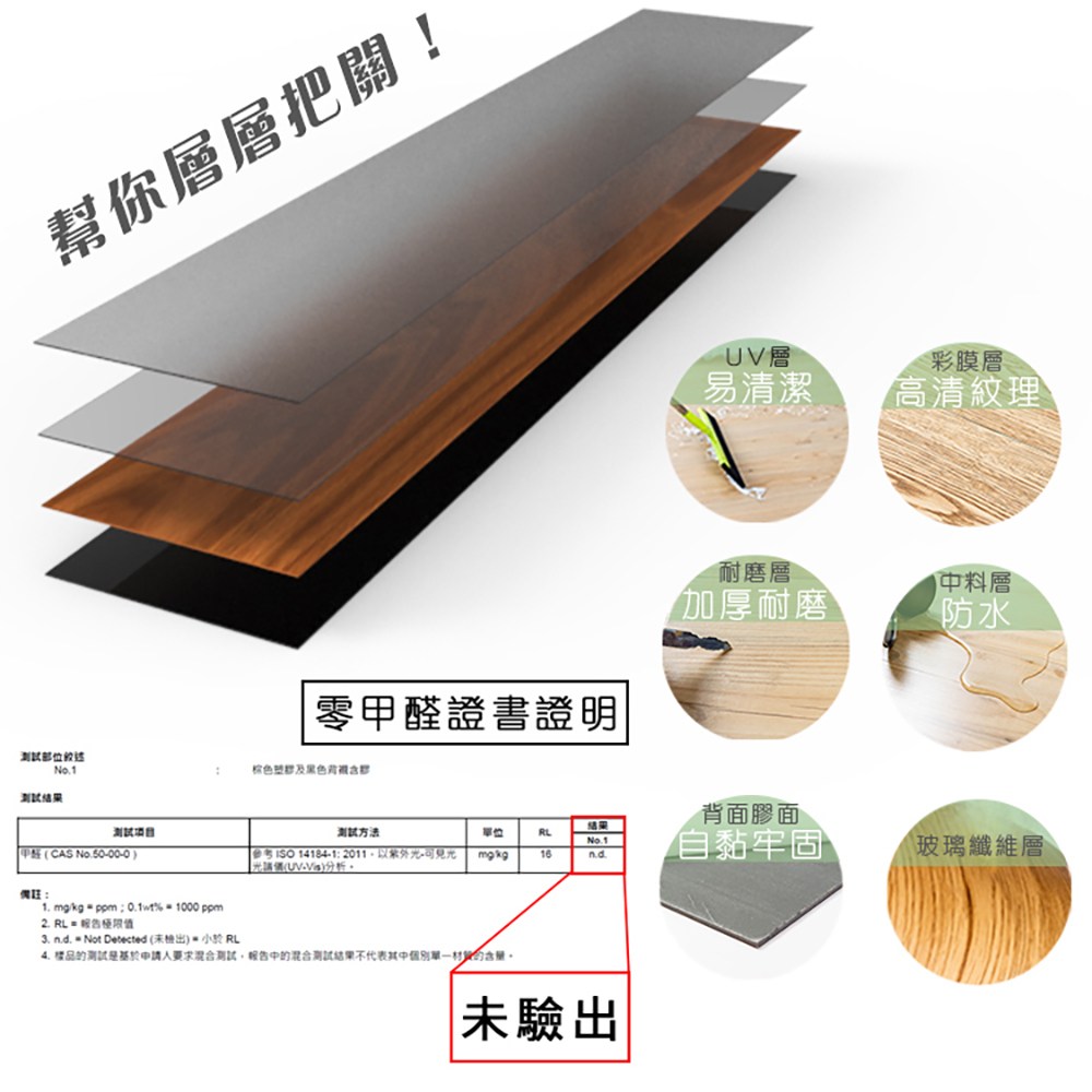 樂嫚妮 零甲醛5.1坪 DIY仿木紋地板貼-120片椿木