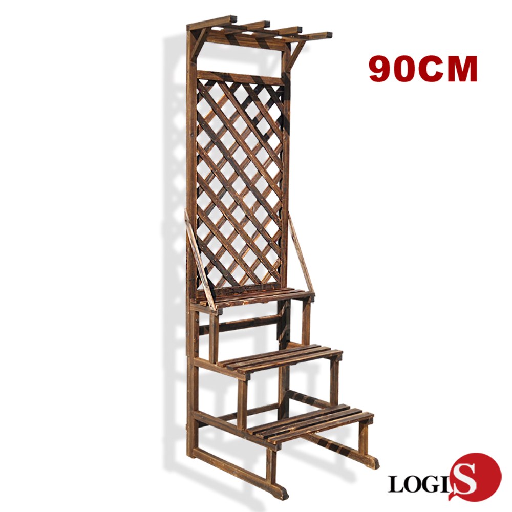今 話題 の 人気 商品 90超高三階碳化防潮實木花架(90x70x200cm盆裁FF-9090cm｜園藝 その他