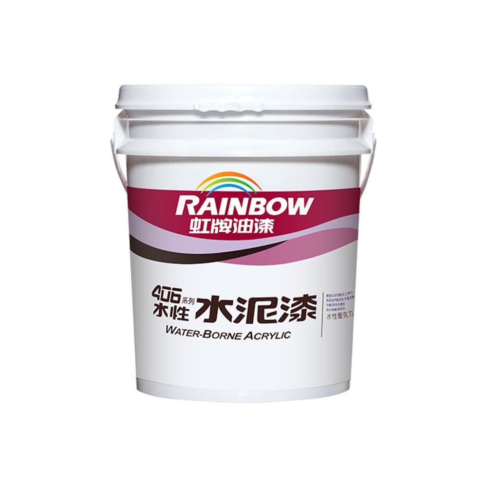 【Rainbow_虹牌油漆】406 水性水泥漆 平光（5加侖裝）4090玫瑰白4090玫瑰白