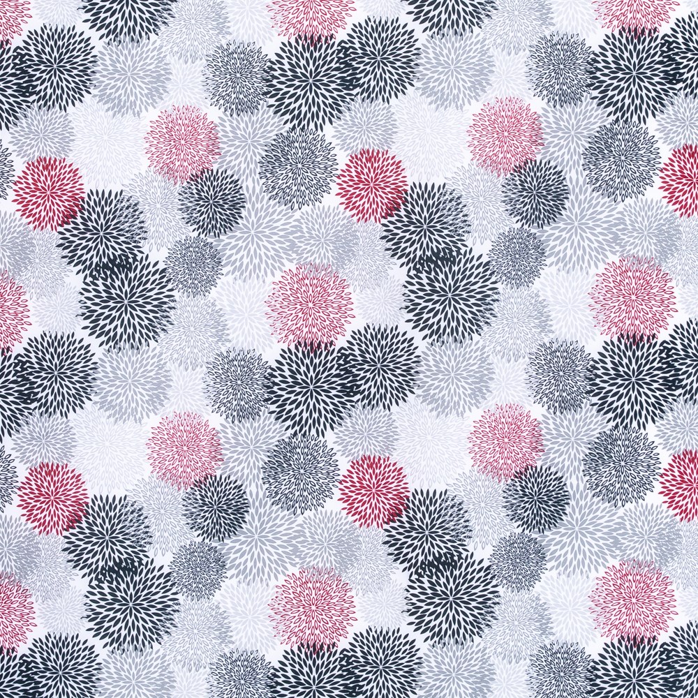 Polyester 浴簾 百花綻放