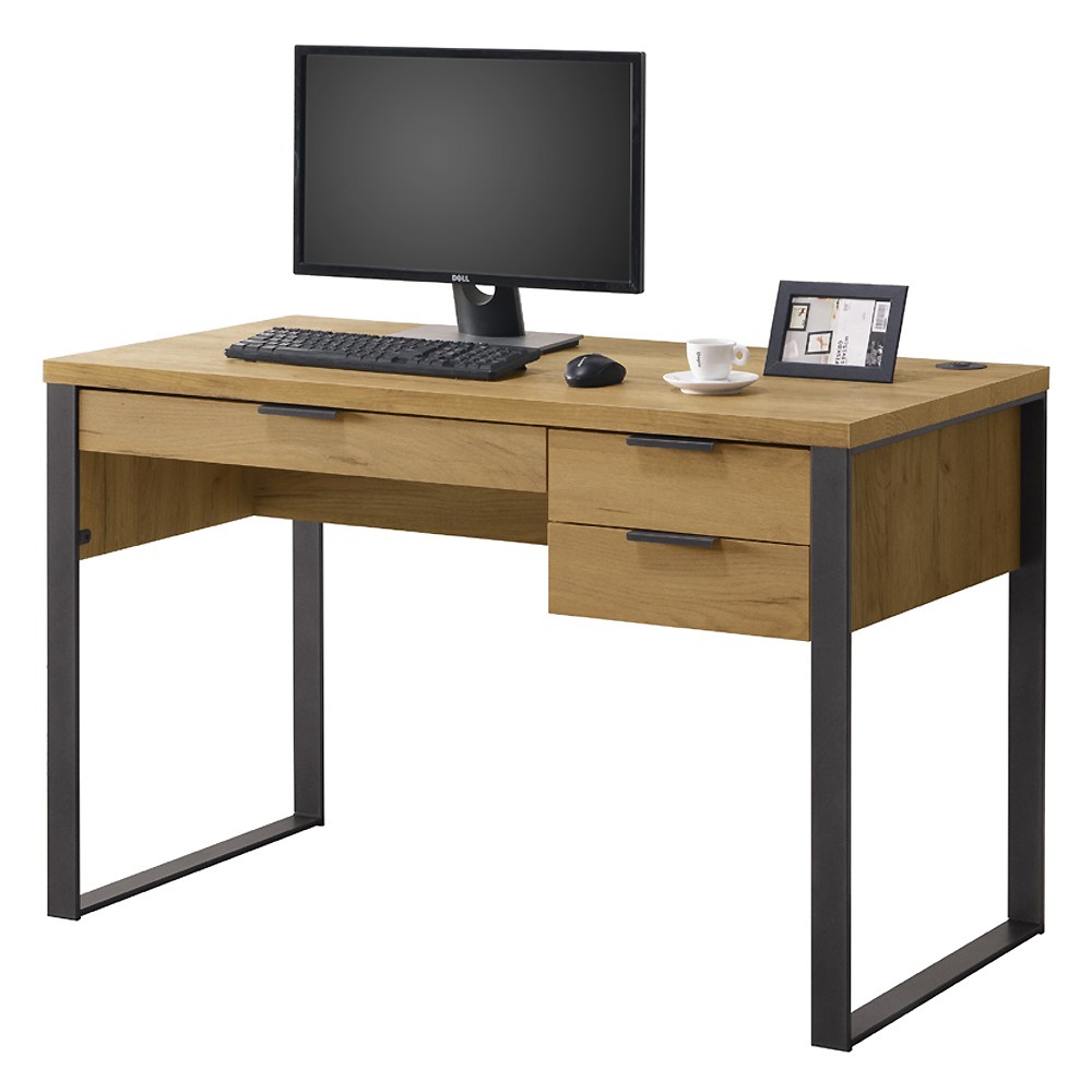 雅博德四尺書桌辦公桌電腦桌附USB 黃金橡木色｜家具床墊｜特力屋．特力屋線上購物