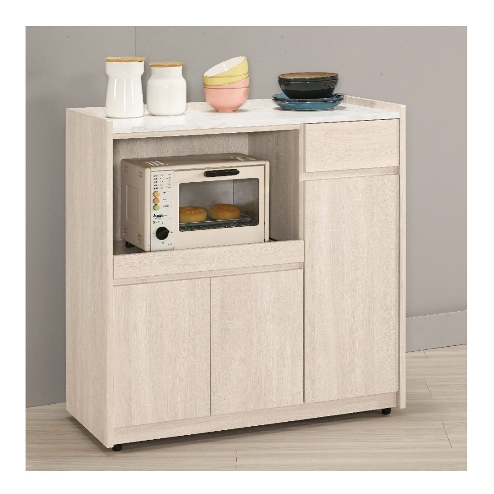 MUNA 家居】丹妮拉3尺仿石餐櫃/碗盤櫃｜家具床墊｜特力屋．特力屋線上購物