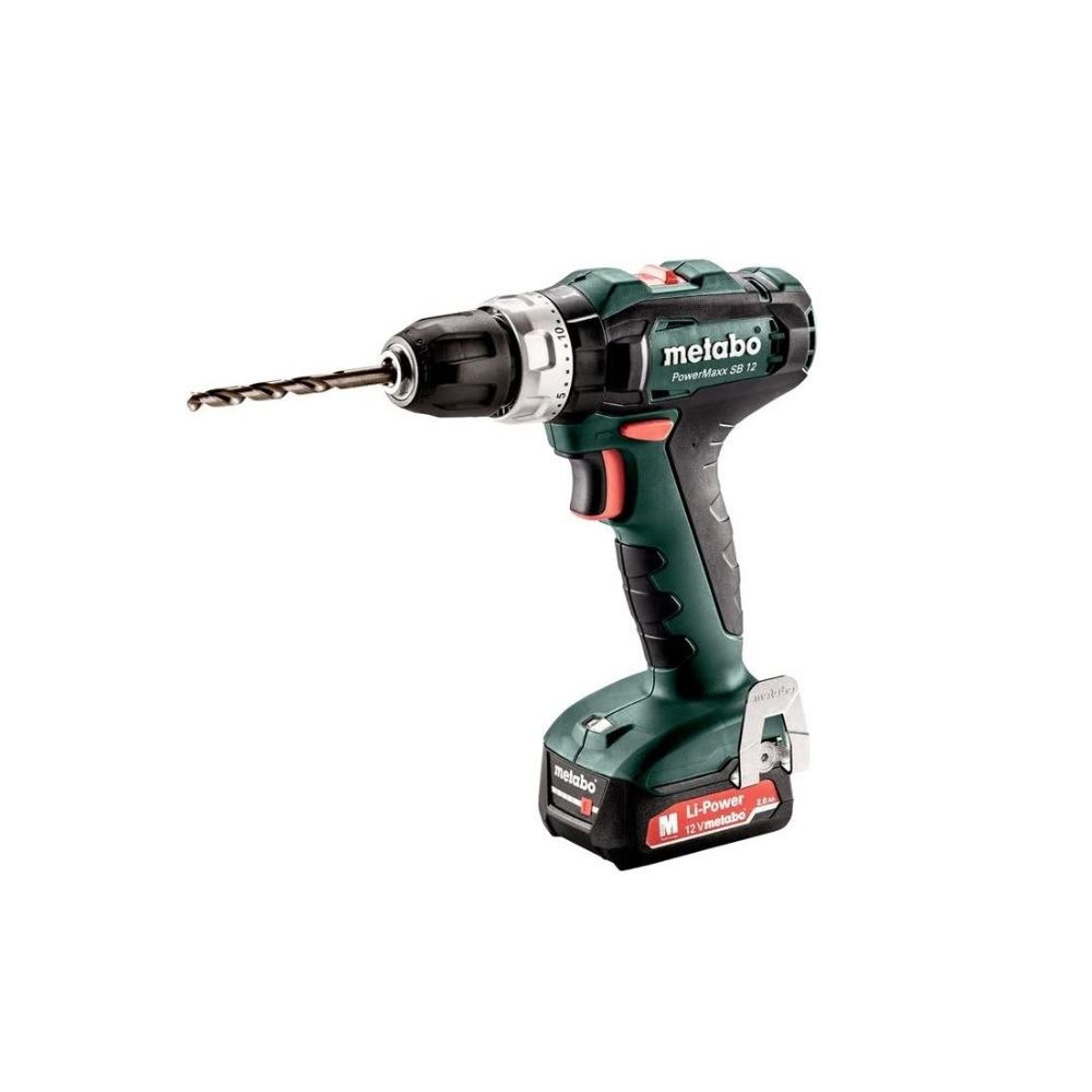 metabo 美達寶 12V鋰電震動電鑽套組2.0Ah+配件組(PowerMaxx SB 12 SET)