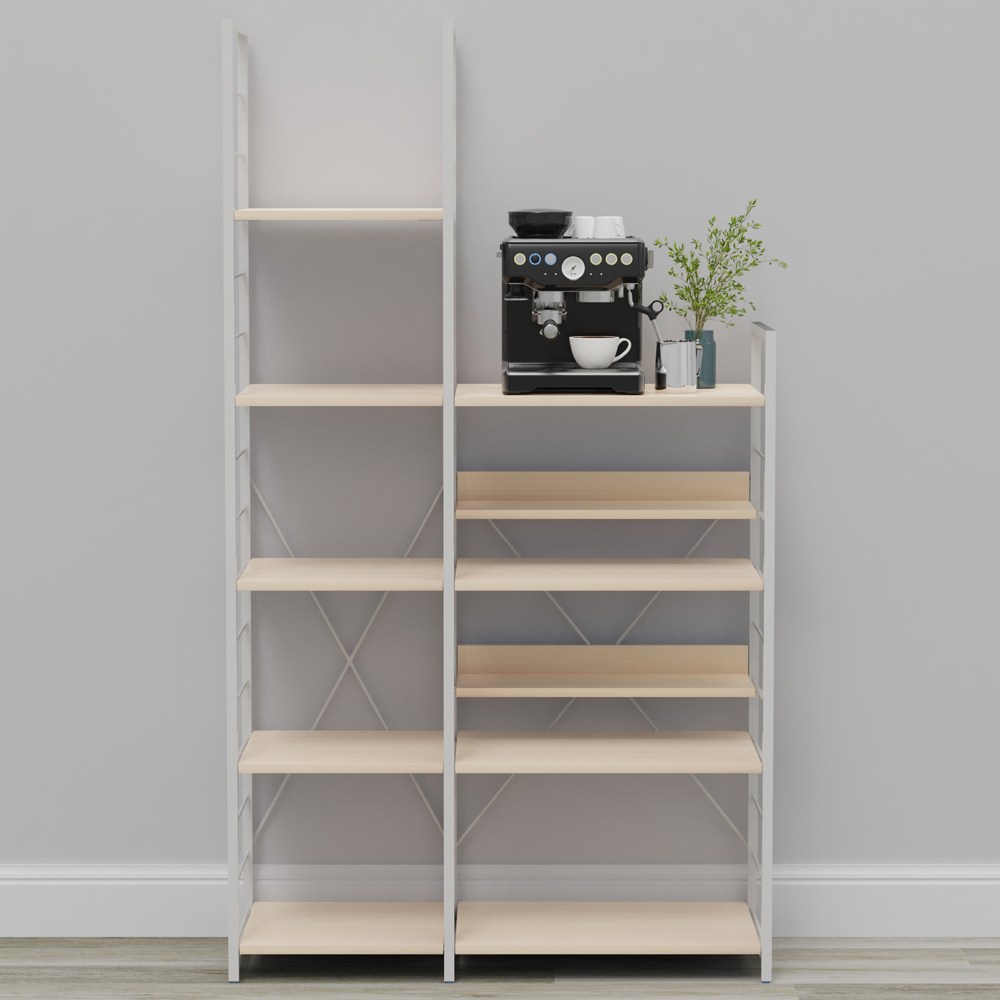 (組合) 特力屋 萊特電器架104x40x188cm 淺木紋