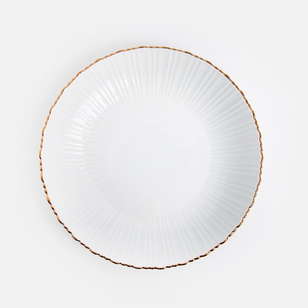 清玩造割高台盃 斯凱樂飯碗15.1cm 可微波金｜餐茶用具｜HOLA 和樂家居