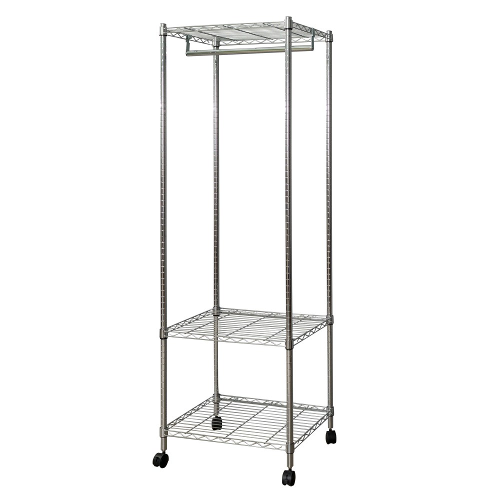【dayneeds】輕型 60x45x180公分 三層單桿電鍍(鎖管)波浪衣櫥