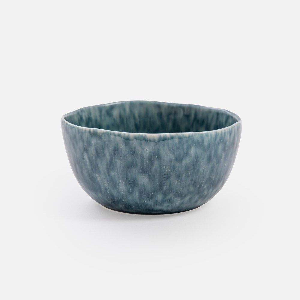 WAGA 斑斕陶瓷亮釉深碗14.5cm 綠｜餐茶用具｜HOLA 和樂家居