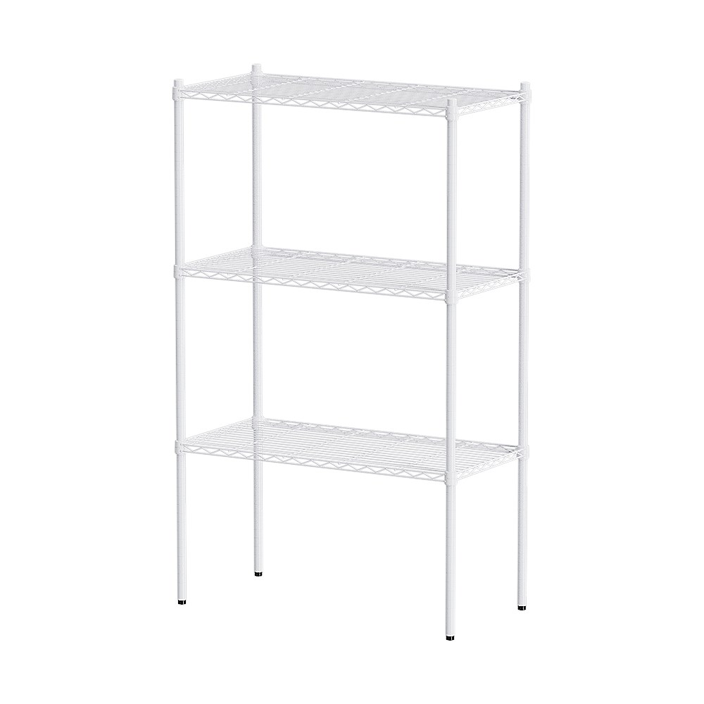 【dayneeds】輕型 90x45x150公分 三層烤白波浪架