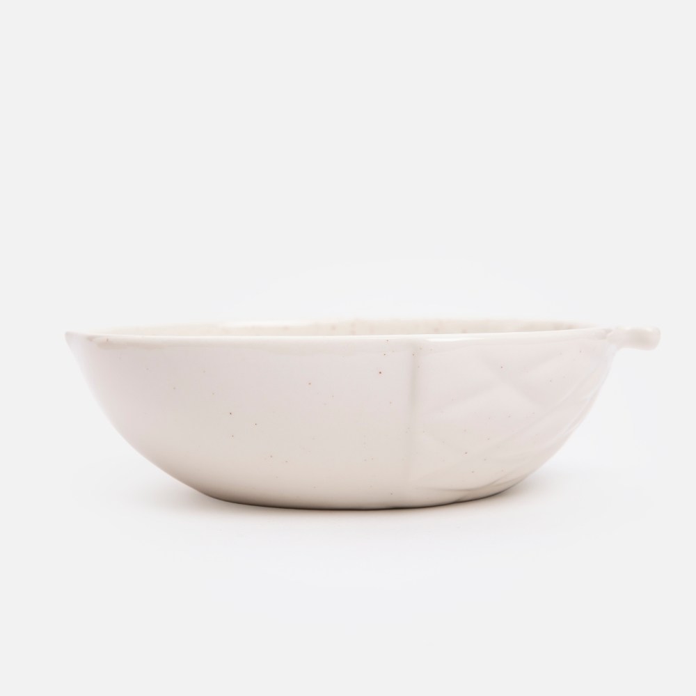 奧可利陶瓷造型碗18cm 橡果白｜餐茶用具｜HOLA 和樂家居
