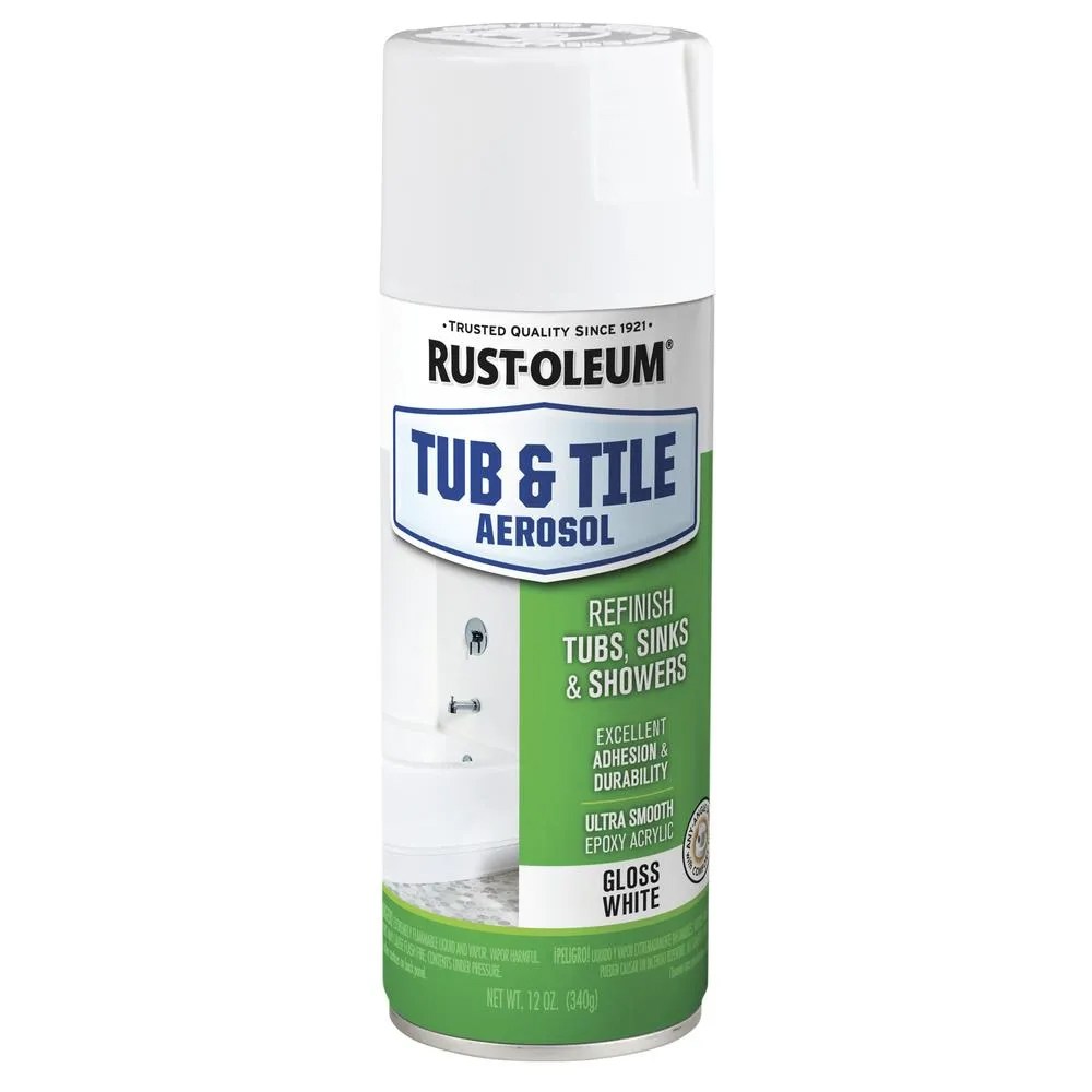 RUST-OLEUM 樂立恩 Tub Tile浴缸磁磚美化噴劑 陶瓷白 340g