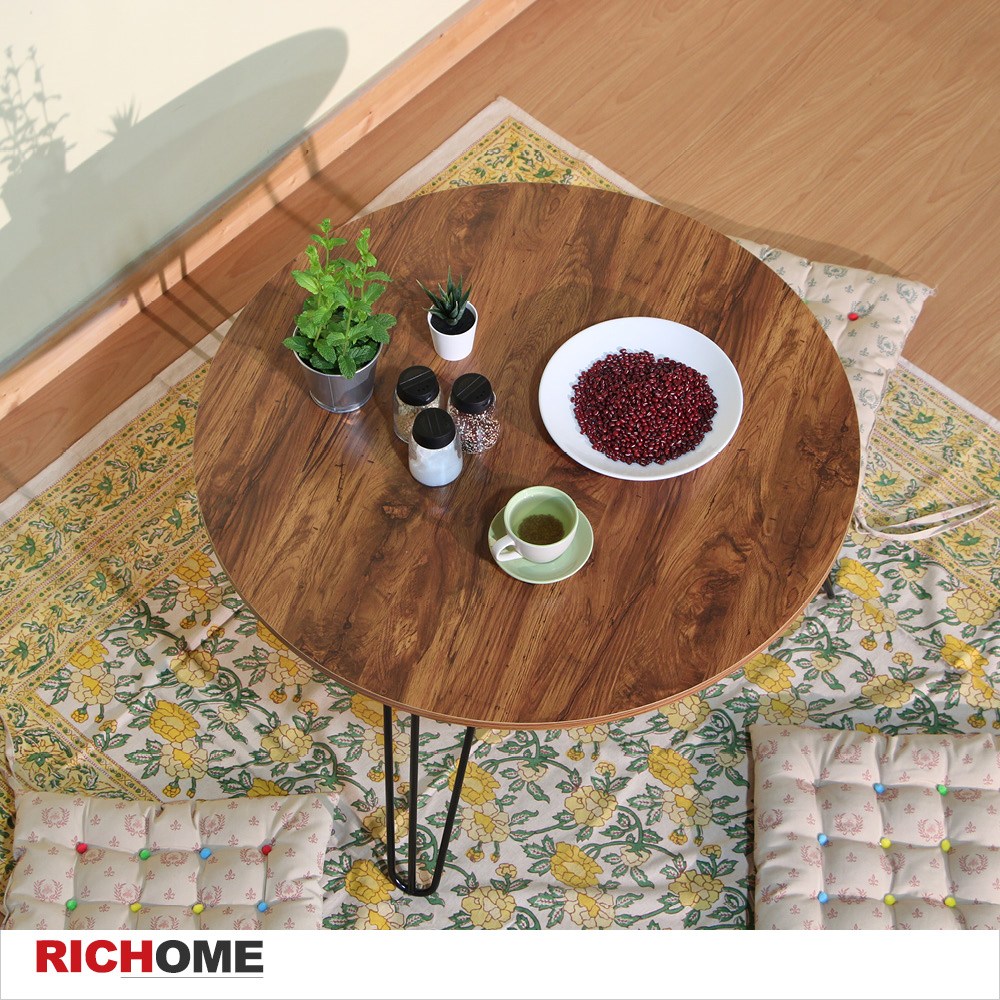 【RICHOME】漢堡極簡圓茶几桌/和室桌/邊桌