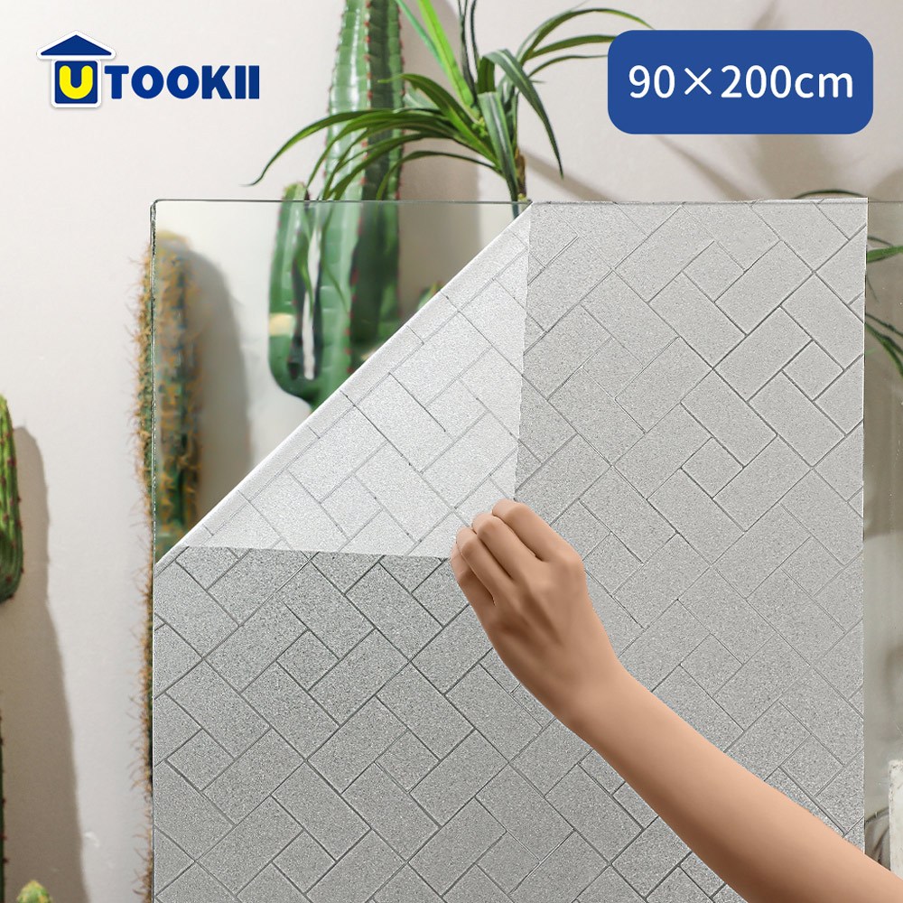 【UTOOKII】遮光防窺無膠靜電磨砂玻璃貼-90x200cm