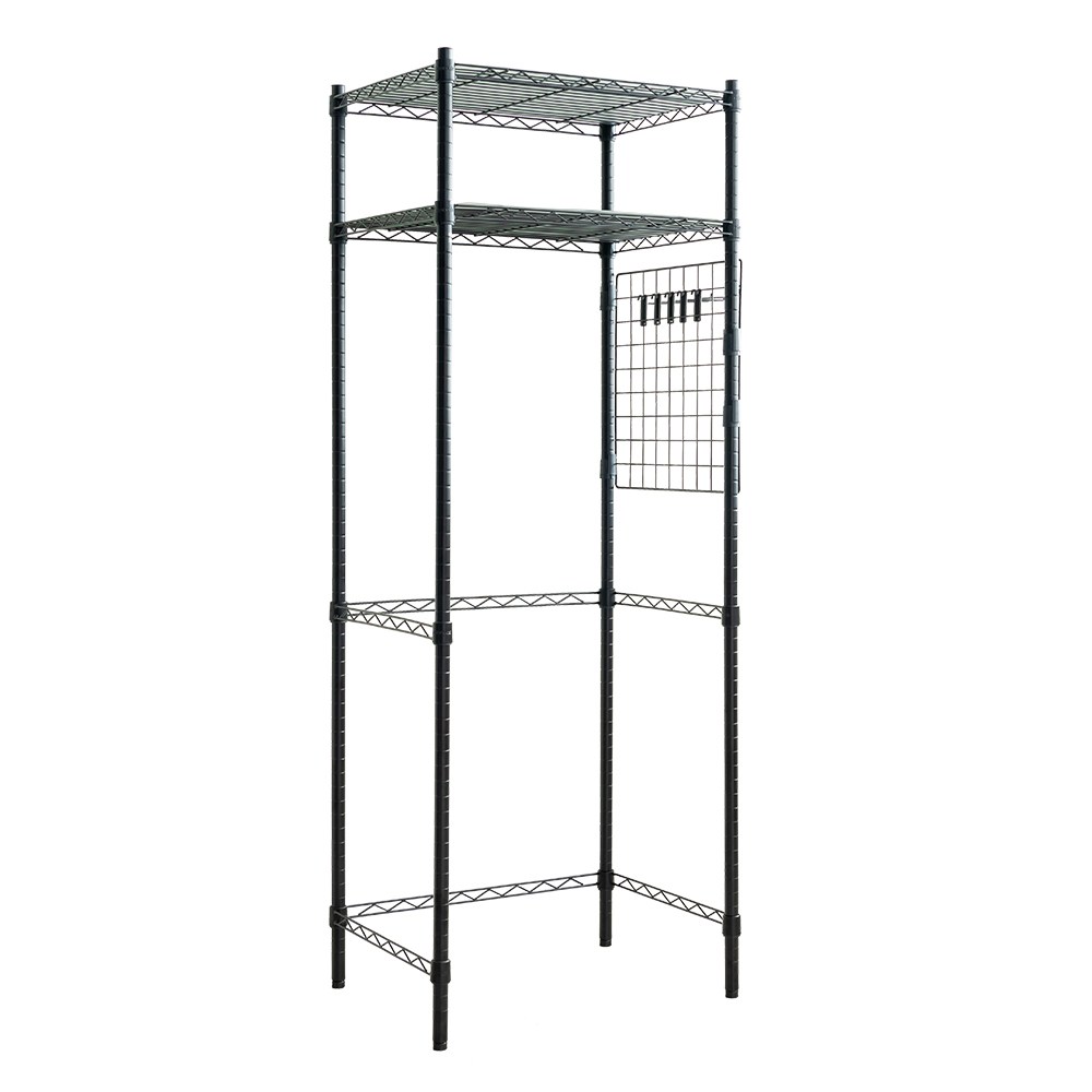 【dayneeds】輕型60X45X180公分冰箱架(含PP板+掛勾)黑色
