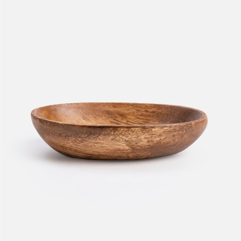 艾禮思洋槐木深盤17cm 橢圓原色｜餐茶用具｜HOLA 和樂家居