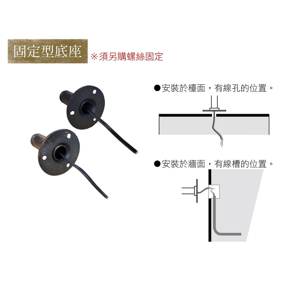 工業風水管燈/桌燈/壁燈材料包-古銅 LC002