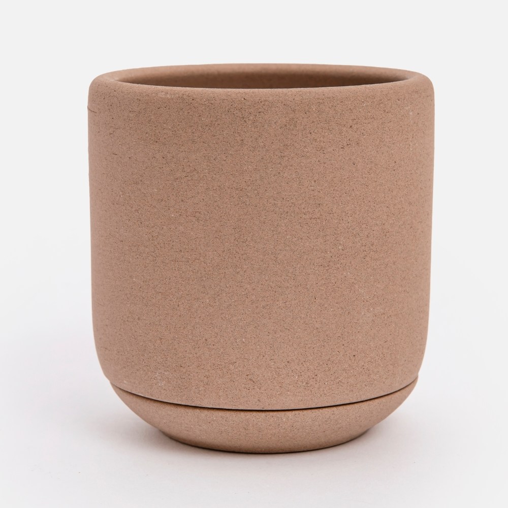 Sprout Signature A陶瓷盆器附底盤10.5cm 奶茶｜家飾花藝｜HOLA 和樂家居