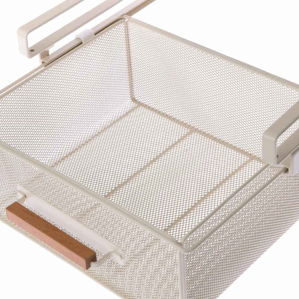特力屋 菱形網單抽吊籃 米色 34.5x31x19cm