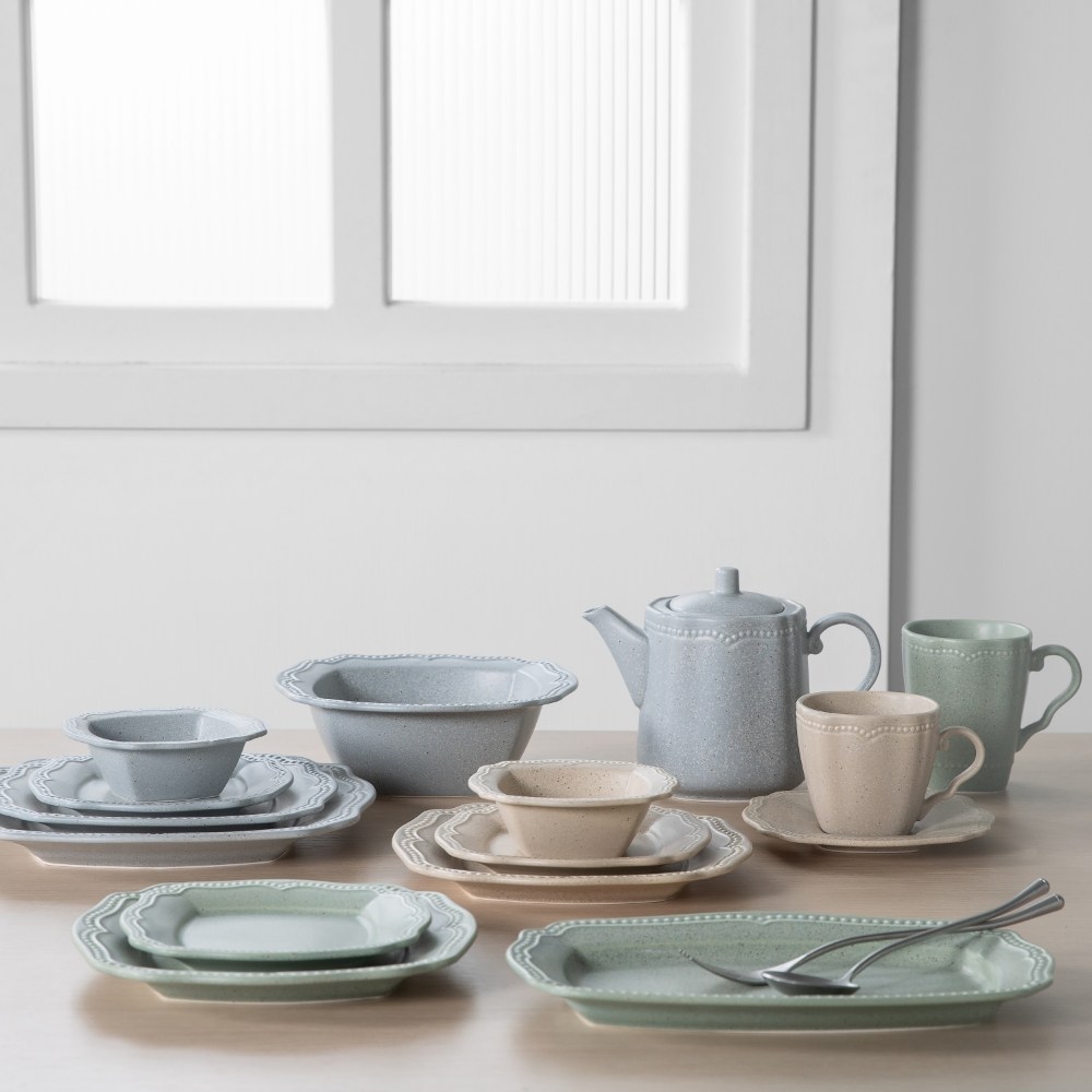 瑞伊復古長方盤27cm綠｜餐茶用具｜HOLA 和樂家居