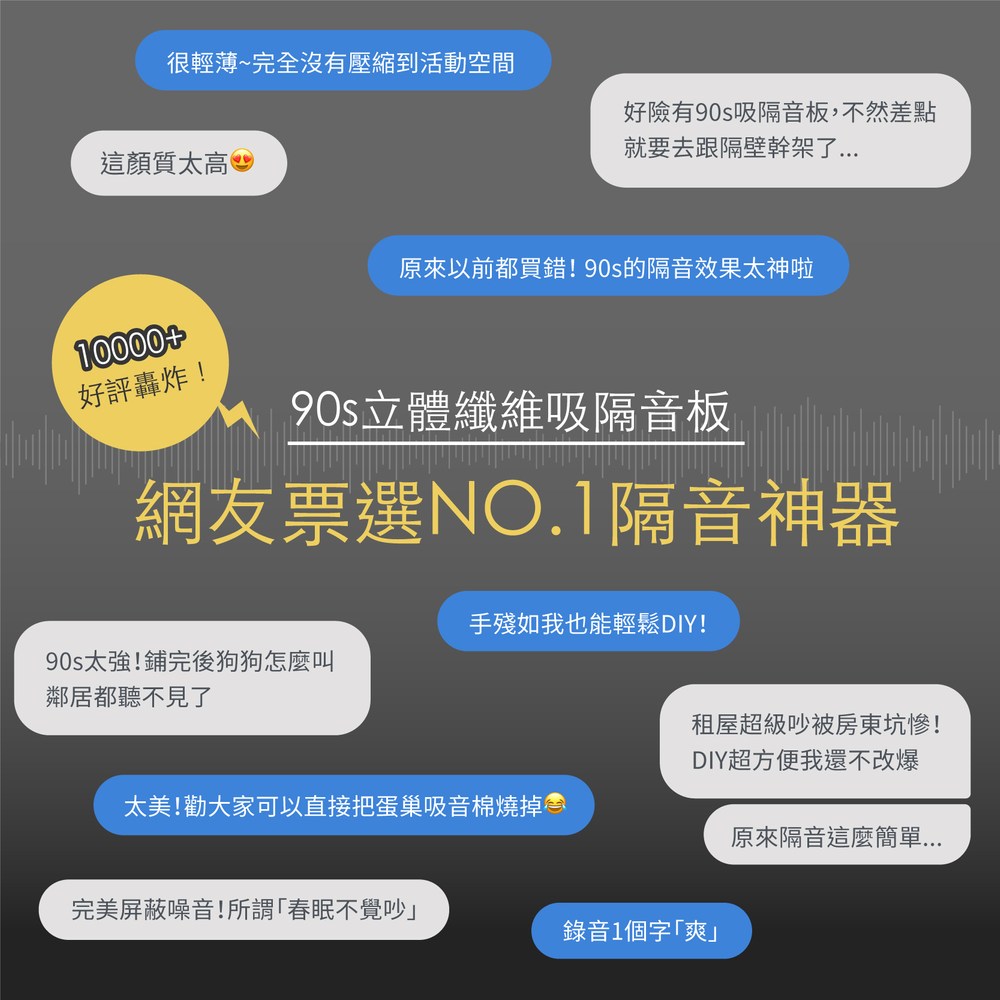 立體纖維吸隔音板雪白(5入)