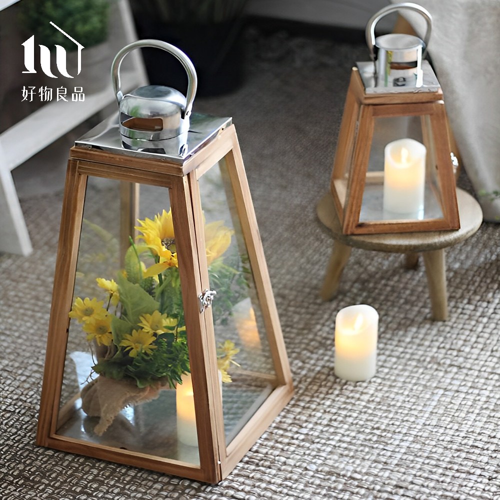 好物良品】小款_燭台花藝原木玻璃裝飾造景(附LED蠟燭)小款｜園藝休閒｜特力屋．特力屋線上購物