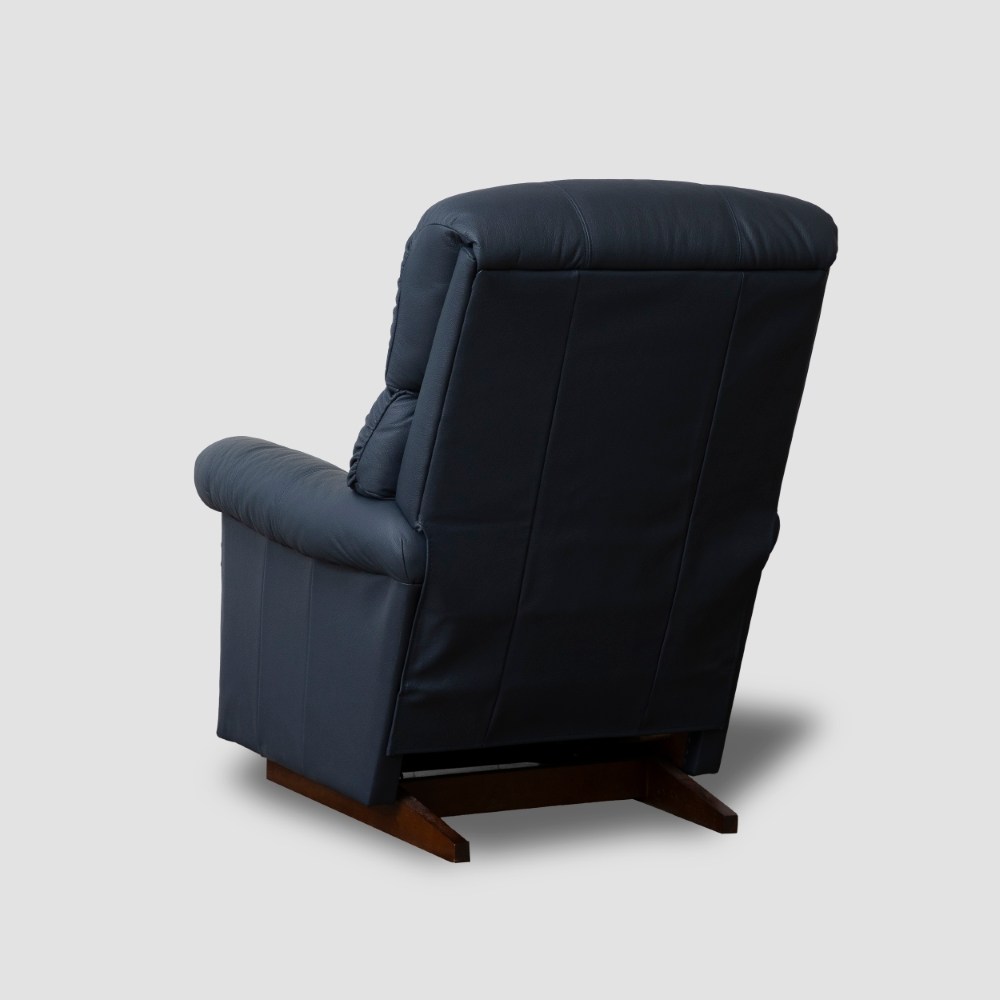 D-La-Z-Boy 559搖椅式手動牛皮休閒椅藍｜HOLA 和樂家居｜HOLA 和樂家居