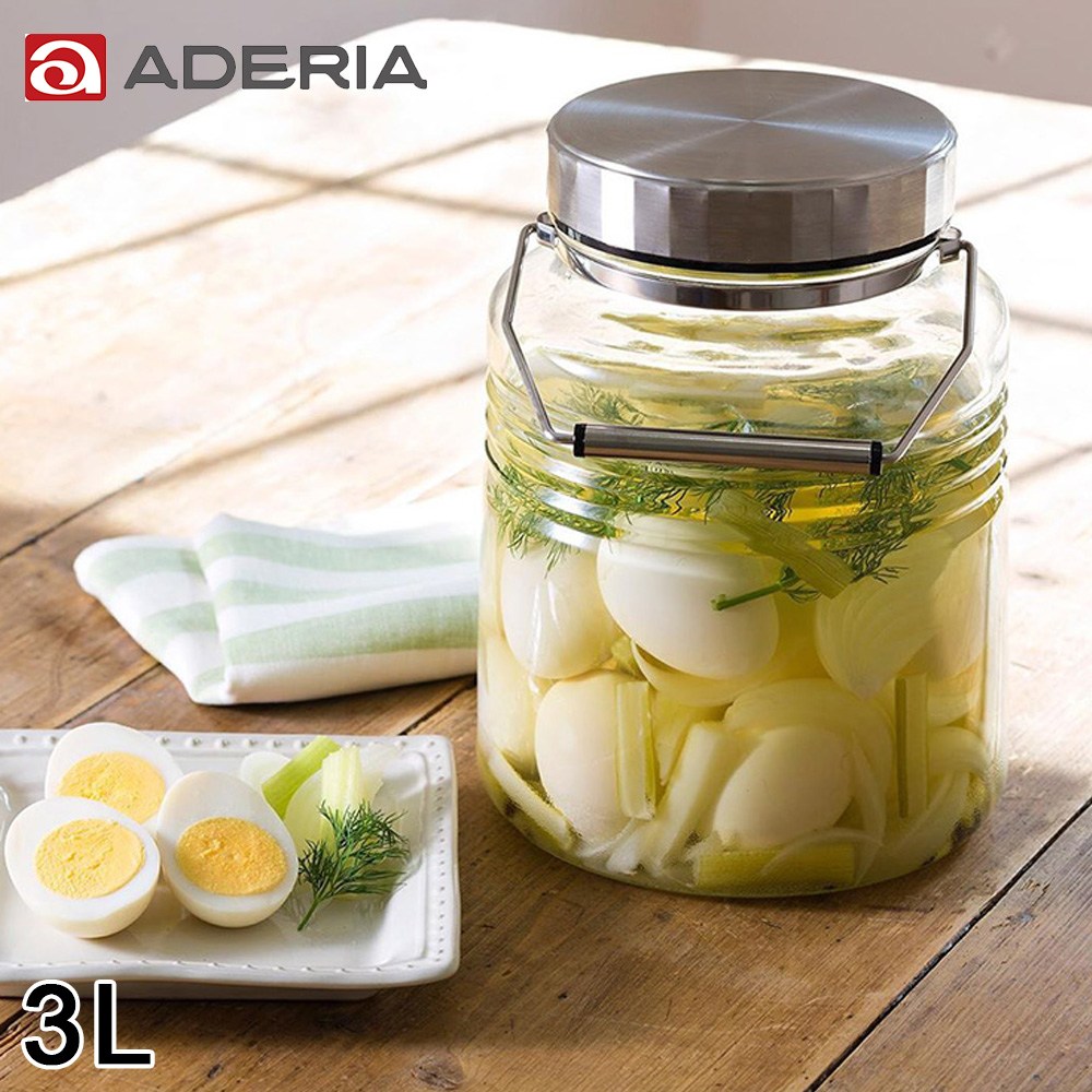 Aderia 日本進口時尚玻璃梅酒瓶3l 杯瓶壺 特力家購物網