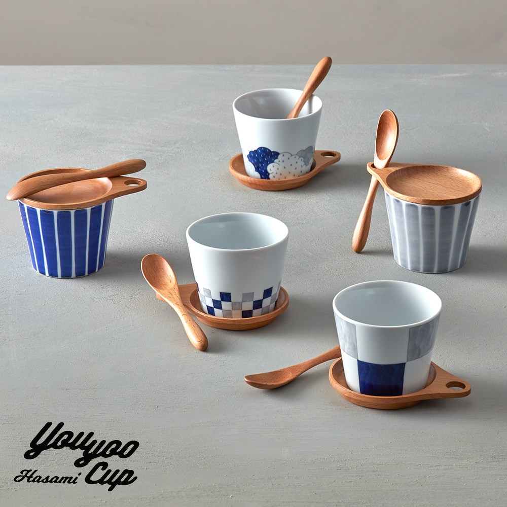 石丸 波佐見燒 點心杯盤組 附匙 3件式 2件組和風藍線 和風灰線 咖啡茶具 特力家購物網