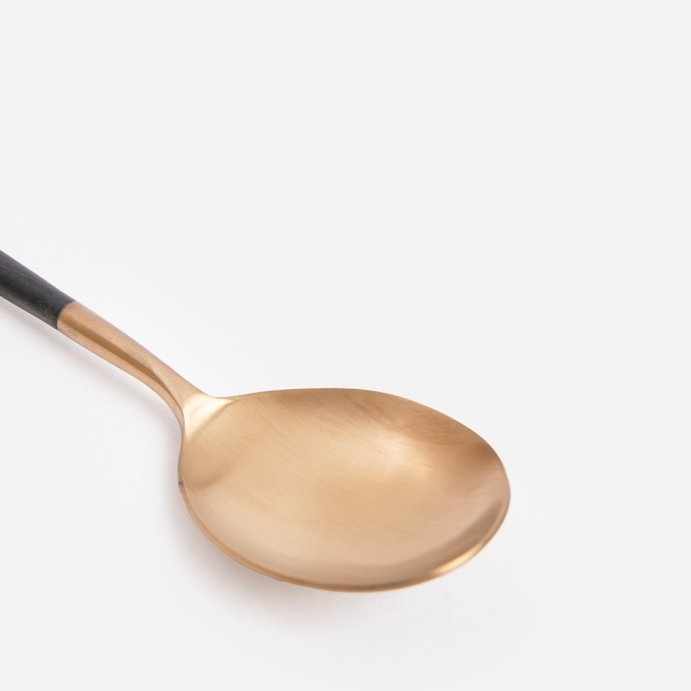 Dalper MYA不鏽鋼餐匙20.6cm 黑金｜餐茶用具｜HOLA 和樂家居