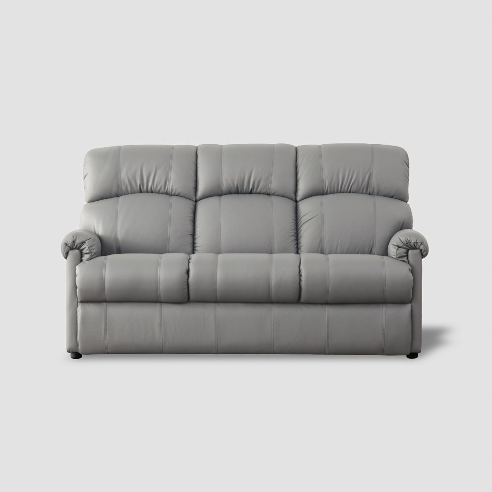 D-La-Z-Boy 559牛皮沙發三人灰｜HOLA 和樂家居｜HOLA 和樂家居