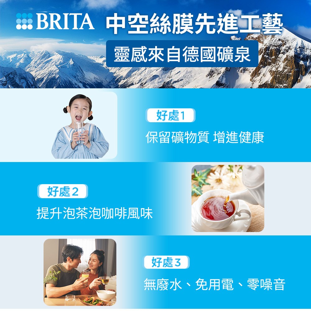 BRITA mypure Pro X6 超微濾專業級淨水系統(NSF42/53/401標準檢驗合格 全面濾菌)