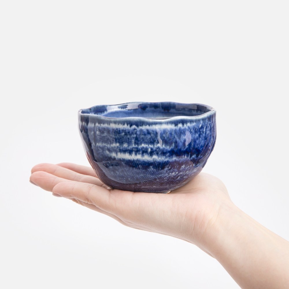 艾禮思陶瓷碗9.5cm 吳須刷毛｜HOLA 和樂家居