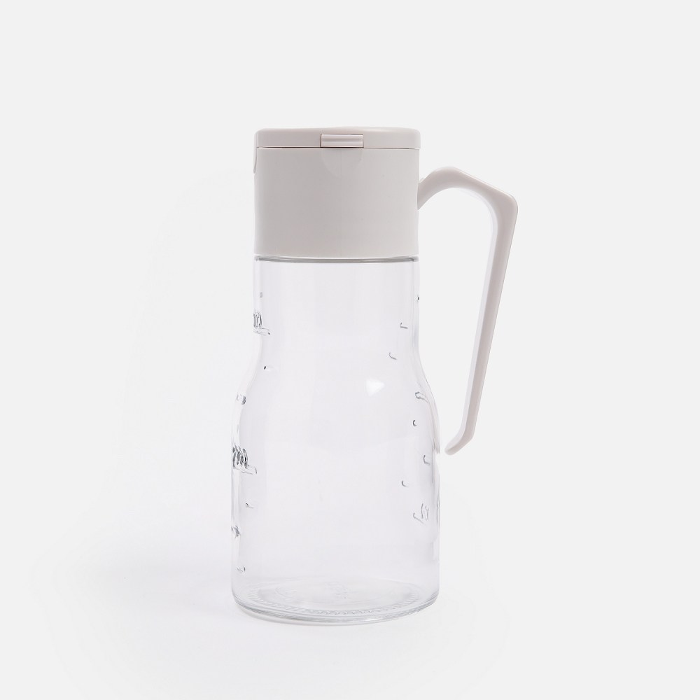 油壺 自動開啟玻璃可拆蓋油壺500mL 白｜廚房用具｜HOLA 和樂家居