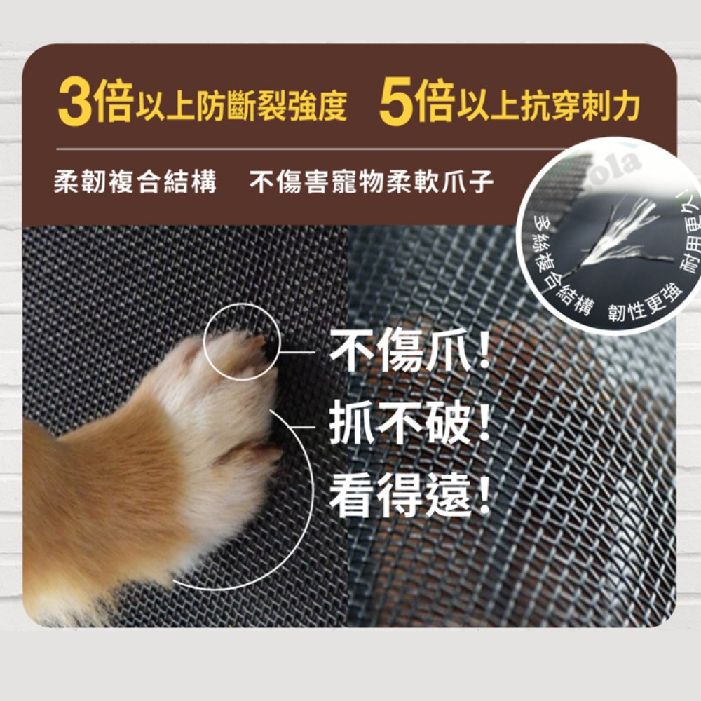 優系 寵物防抓紗窗網-門 85*210公分 黑色