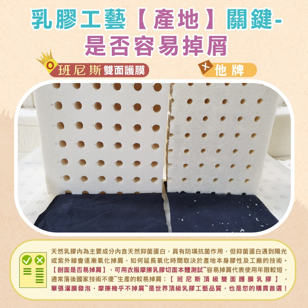 【班尼斯】雙人乳膠床墊頂級雙面護膜-5尺5cm高密度85高純度95 保證馬來西亞製-非橫切