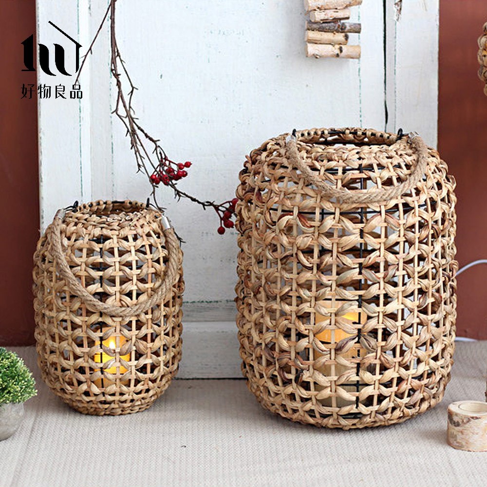 好物良品】小款_峇里海島手工草編編織落地式裝飾籃吊掛燈小款吊掛燈(附LED蠟燭)｜燈具照明｜特力屋．特力屋線上購物