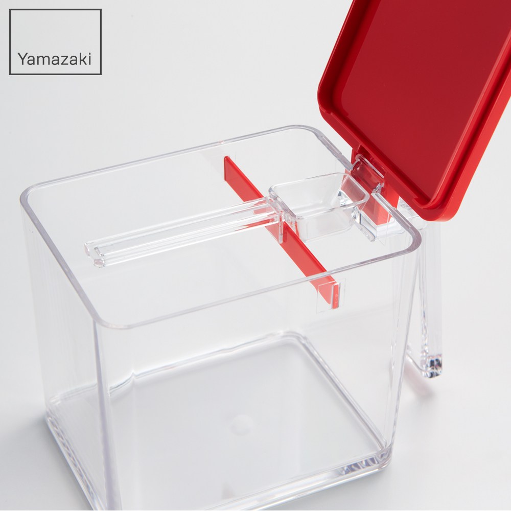 日本【YAMAZAKI】AQUA調味料盒-L(紅)