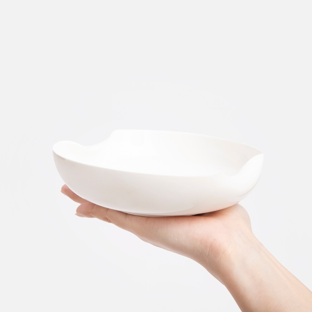 伊登強化瓷深盤15.8cm 折邊白｜餐茶用具｜HOLA 和樂家居