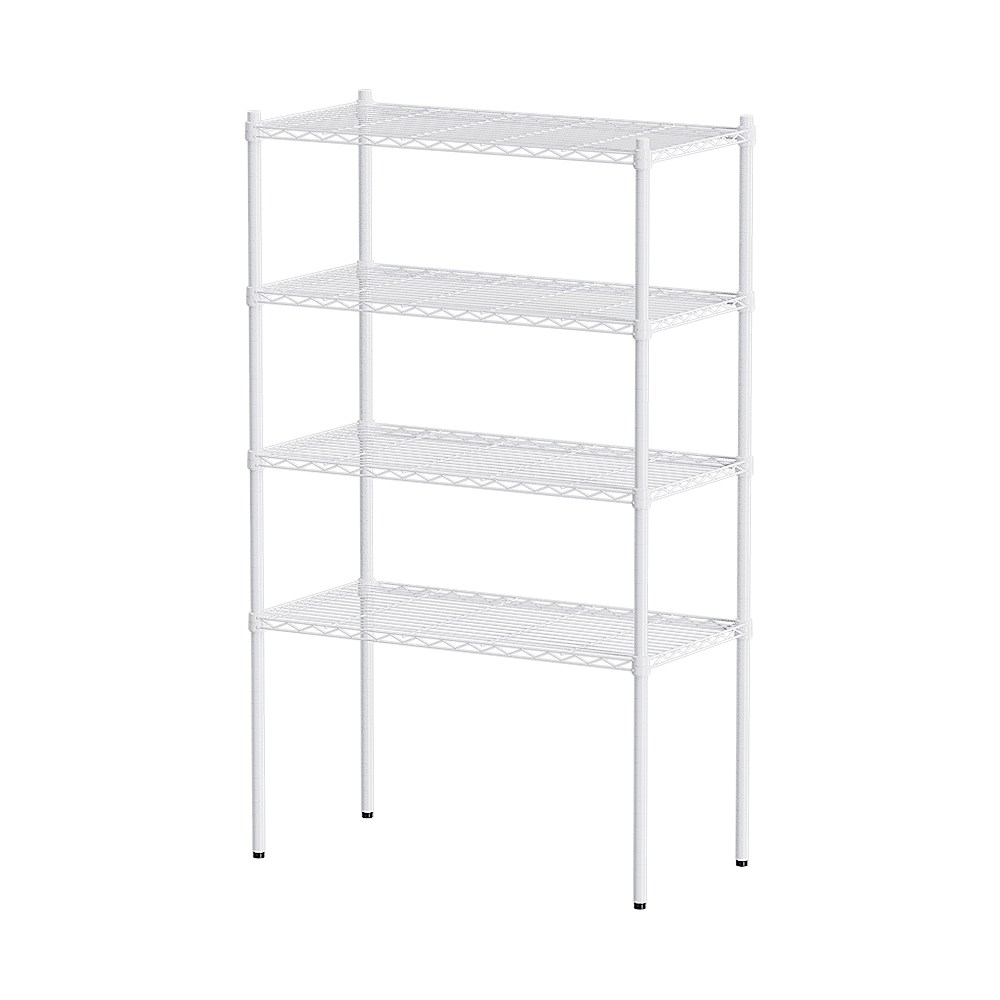 【dayneeds】輕型 90x45x150公分 四層烤白波浪架